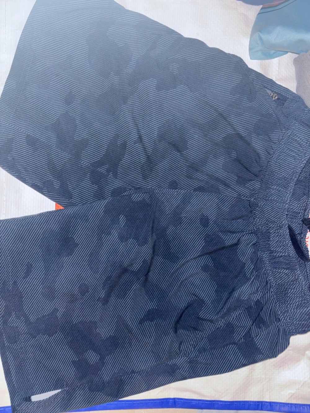 Boys Dark Navy Camo  Shorts